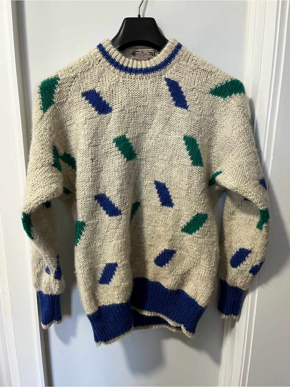 Vintage Glen Carron Cream Crewneck Sweater Grandpacore Fisherman Large